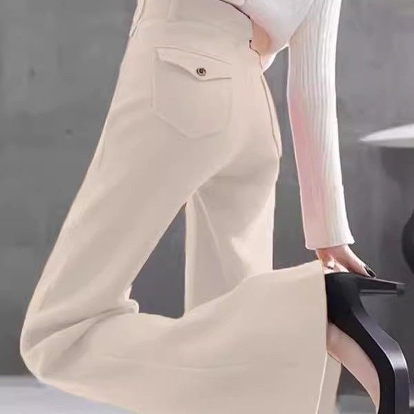 Versatile High-waisted Slimming Workwear Bootcut Pants