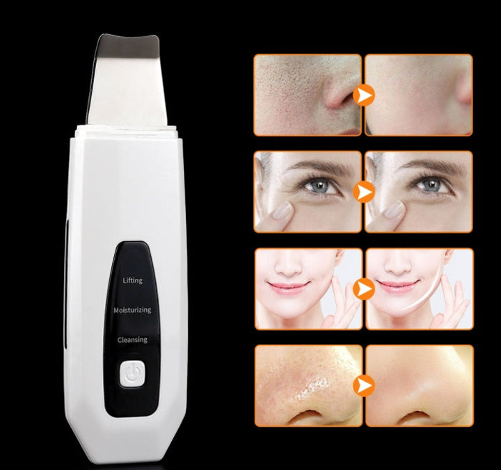 Ultrasonic ion skin cleanser with ABS material and compact design for deep skin cleansing