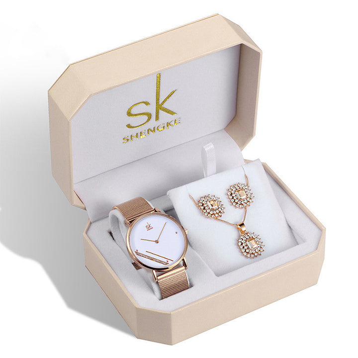 Watch Set Three-piece Rose Gold Watch