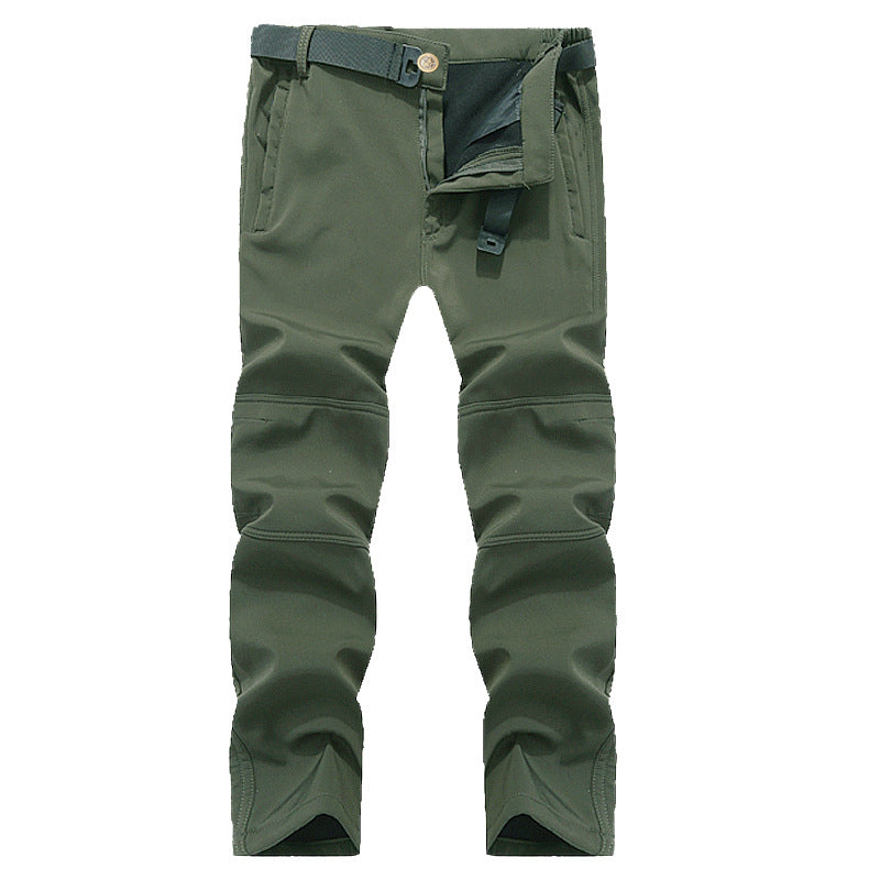 Mens Outdoor Softshell Insulated Trousers For Cold Weather