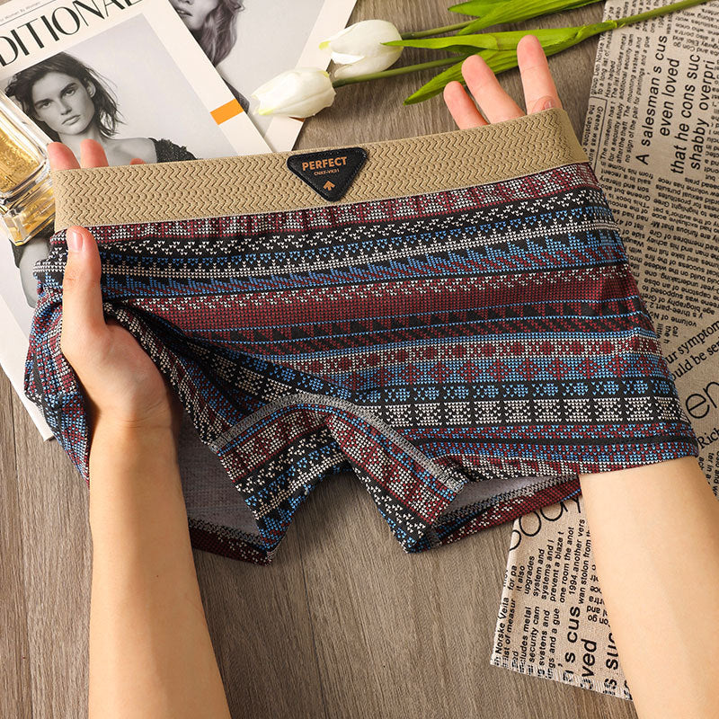 Womens Soft And Comfortable Cotton Panties With A Diamond-pattern Print