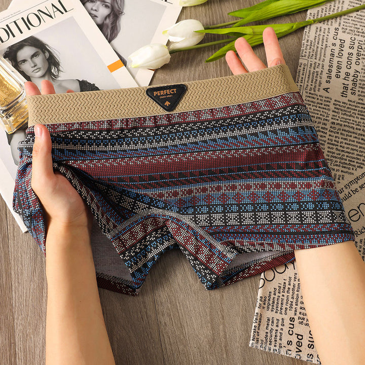 Womens Soft And Comfortable Cotton Panties With A Diamond-pattern Print