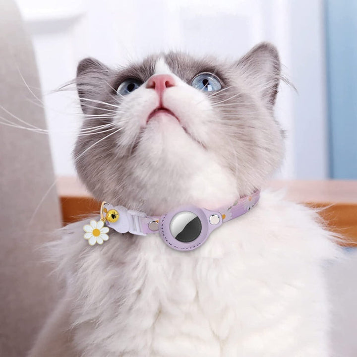 Colorful PU anti loss small pet collar adjustable 22-34cm for universal use