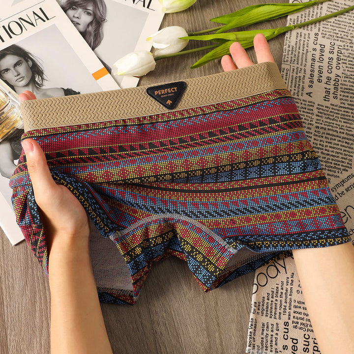 Womens Soft And Comfortable Cotton Panties With A Diamond-pattern Print