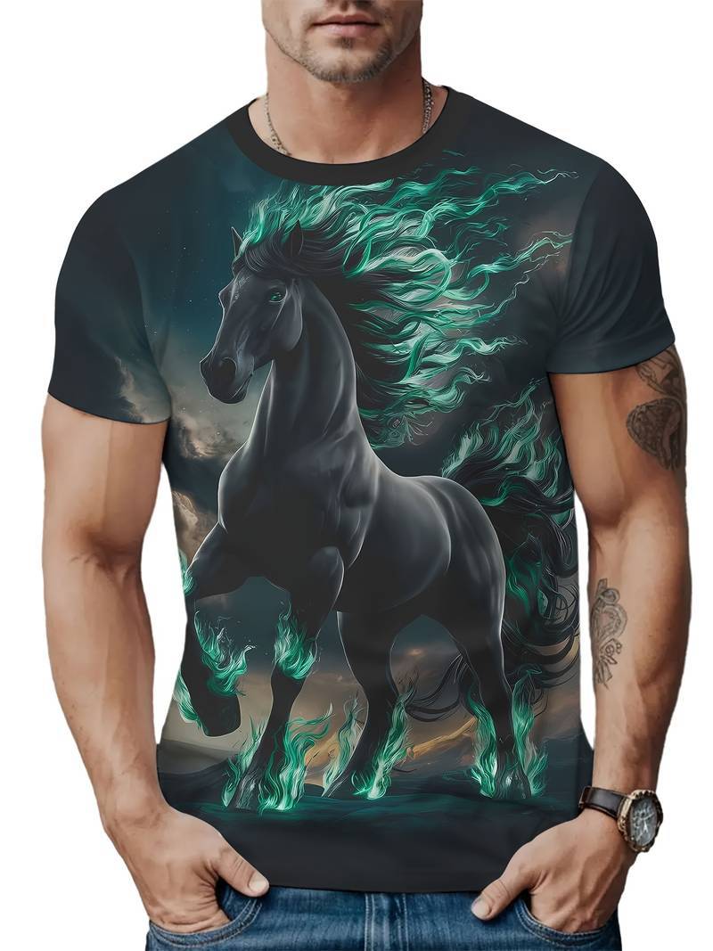 Mens 3D Printed Short-Sleeve T-Shirt