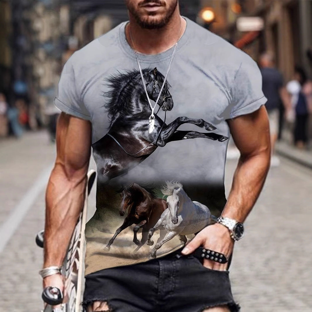 Mens 3D Printed Short-Sleeve T-Shirt