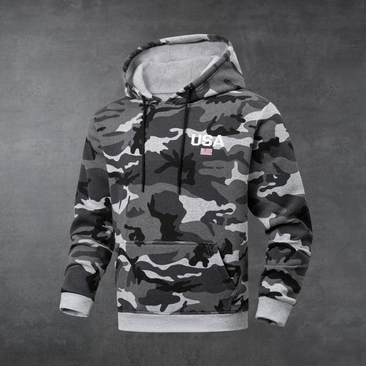 Mens Stylish Thicker Casual Camo Hoodie