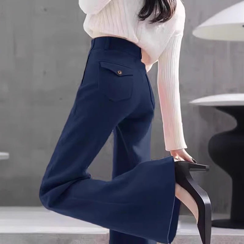 Versatile High-waisted Slimming Workwear Bootcut Pants