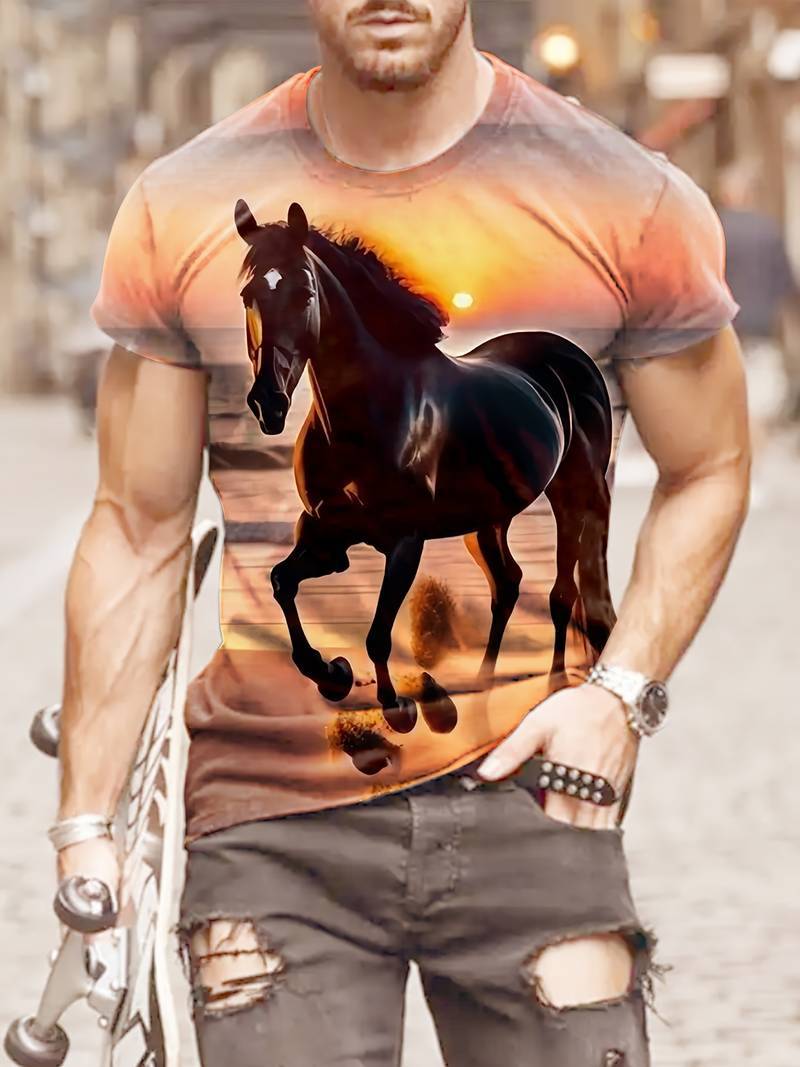Mens 3D Printed Short-Sleeve T-Shirt