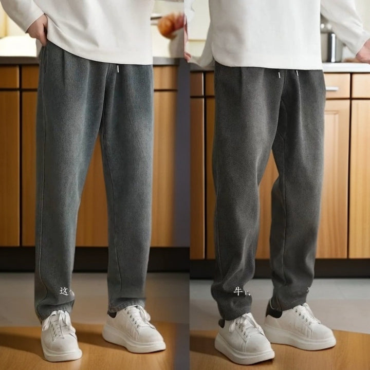 Mens Loose Versatile Retro-Style Spring Jeans