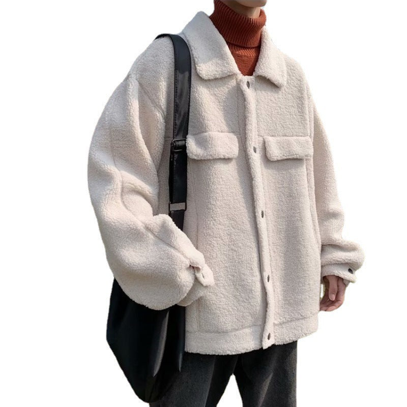 Japanese Ins Berber Fleece Cotton Coat Men