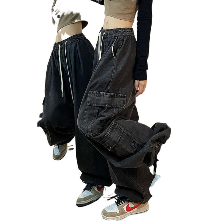 Hip-hop Denim Workwear American-style Vintage And Loose-fit