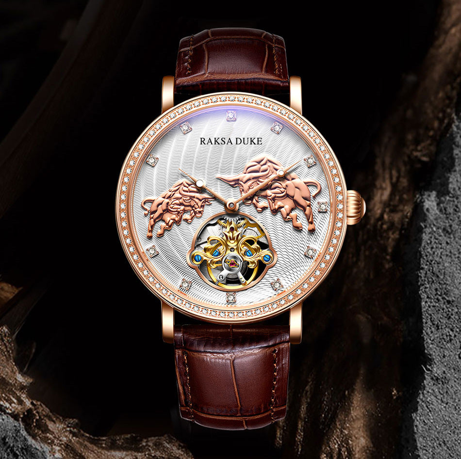 Diamond-embedded Commemorative Watch Waterproof Famous Watch Mechanical Watch Watch