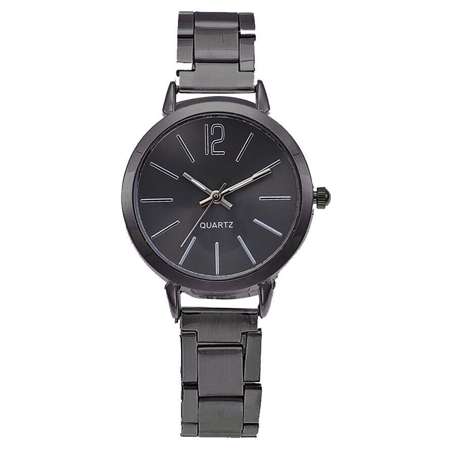 Alloy large digital watch with quartz movement and Geneva design