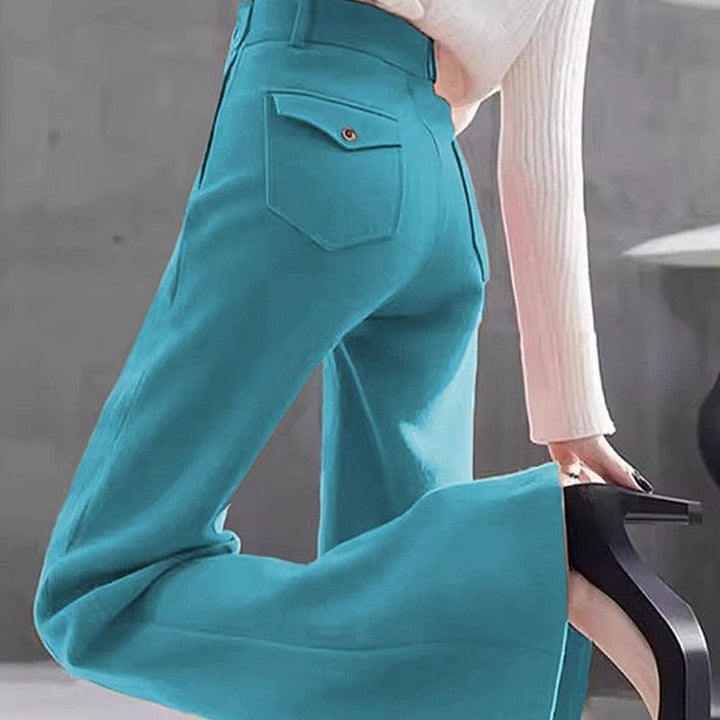 Versatile High-waisted Slimming Workwear Bootcut Pants