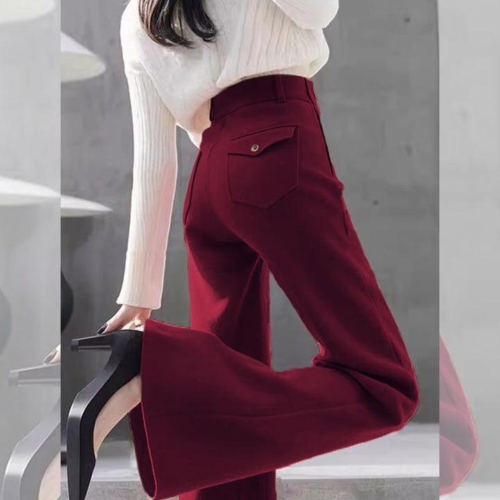 Versatile High-waisted Slimming Workwear Bootcut Pants