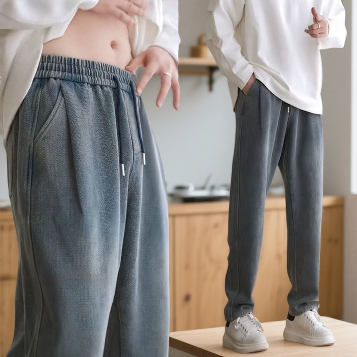 Mens Loose Versatile Retro-Style Spring Jeans